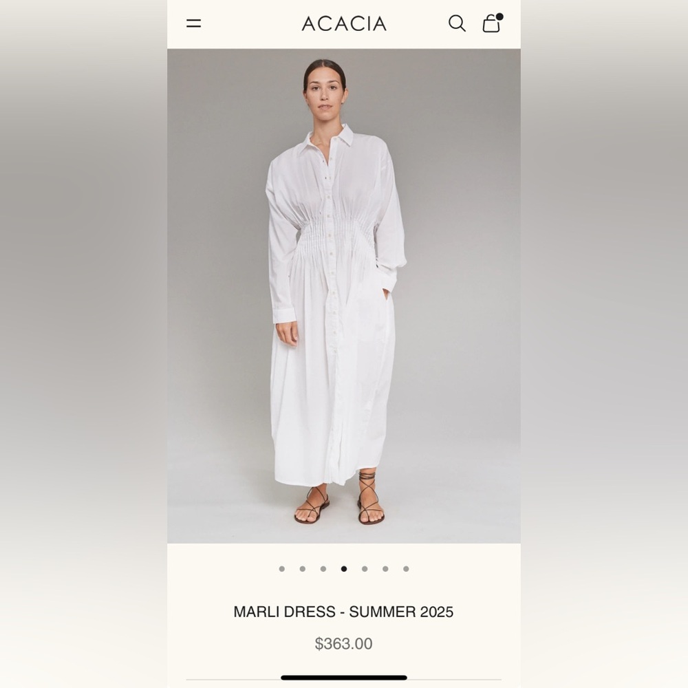 ACACIA Marli Dress Size Medium CHECK COLOR